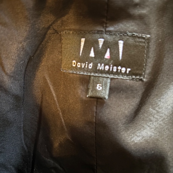 Like new Women's David Meister size 6 formal black strapless dress. - Picture 6 of 8